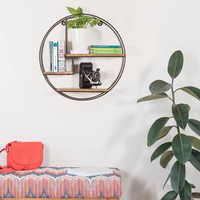 Marly Round Floating Wall Shelf - 19.50 x 19.50 x 4.75