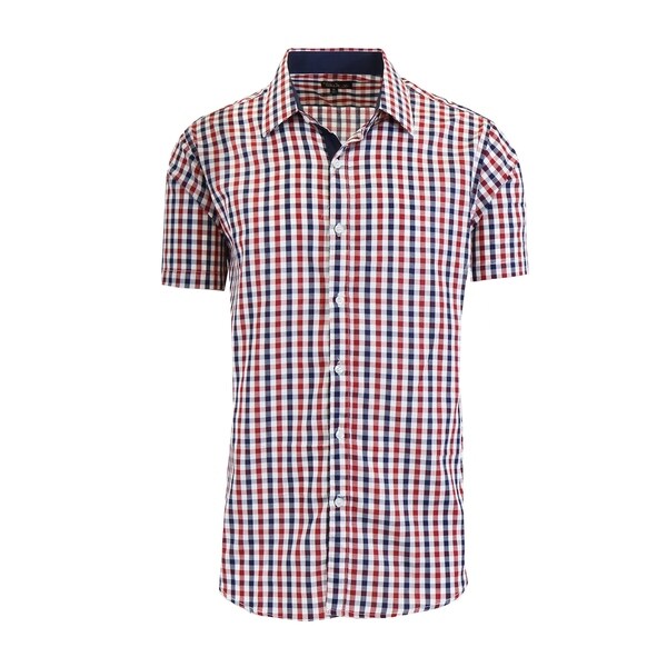 mens short sleeve fitted dress shirts