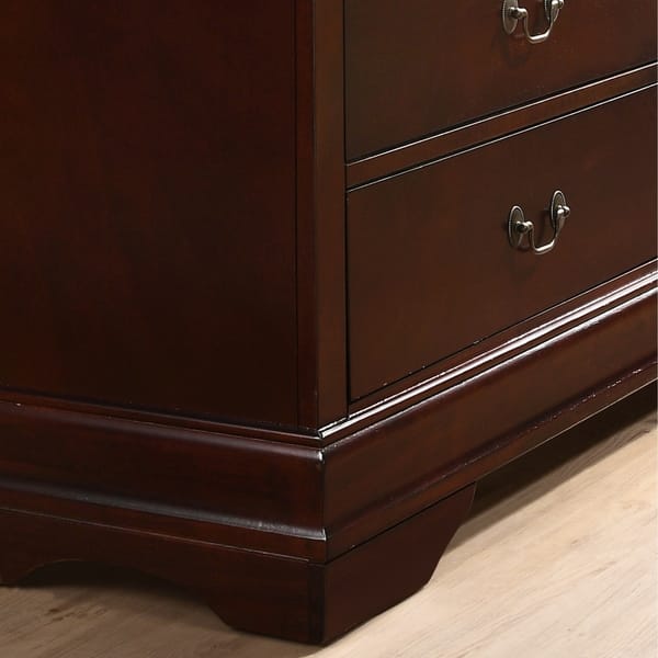Shop Isola Louis Philippe Style Cherry Finish Fully Assembled Wood