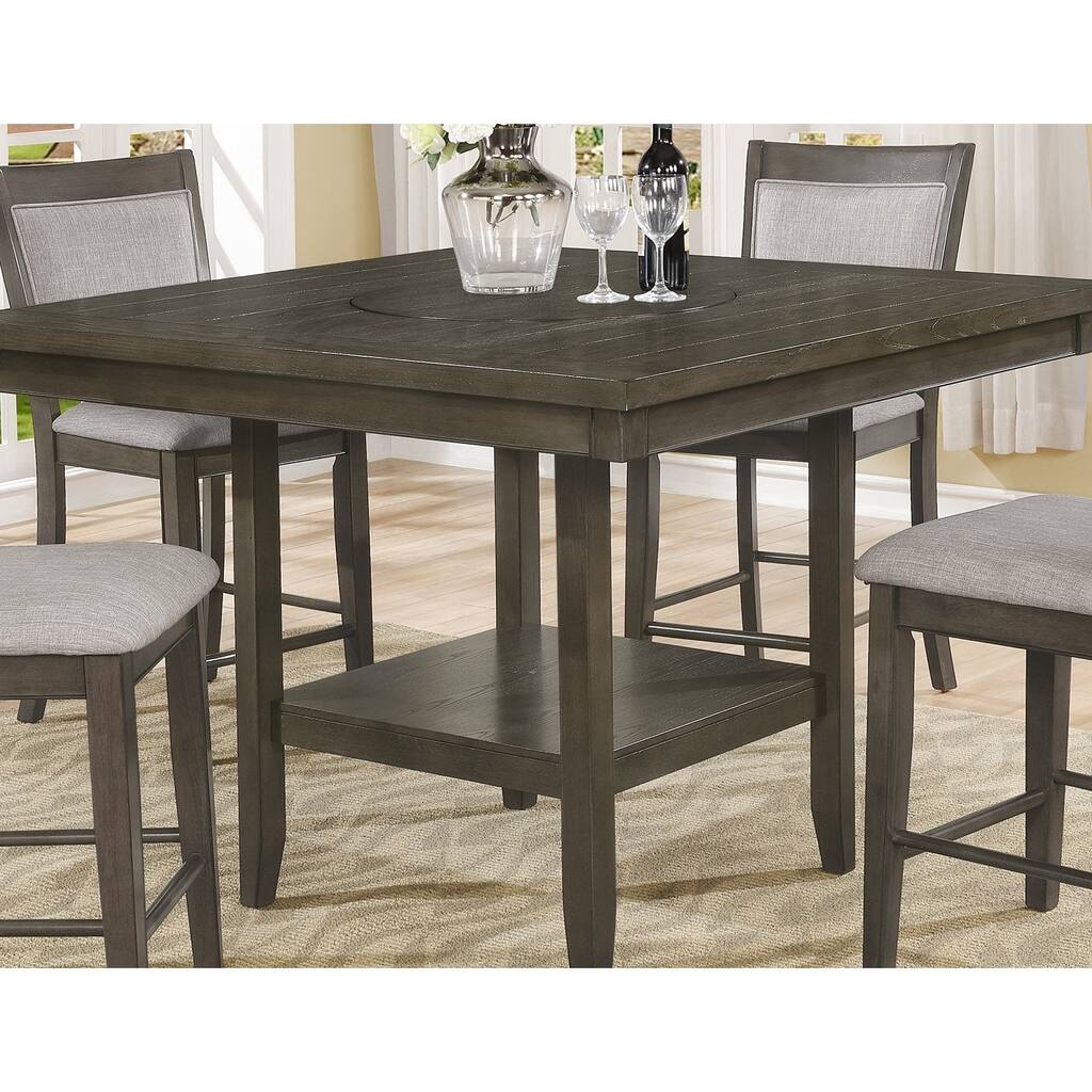OS Home and Office Model 2727T Counter Height Dining Table with Lazy Susan