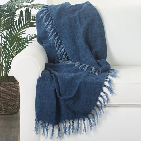 Melody Solid Blue Throw