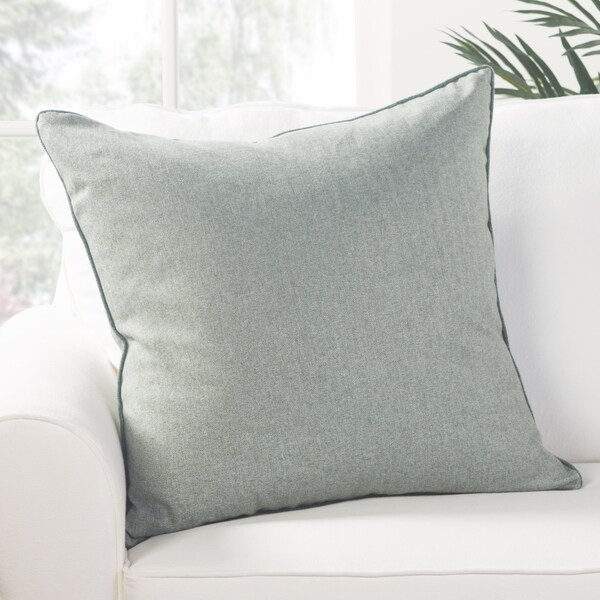 Park Solid Light Blue Down Throw Pillow 22 inch