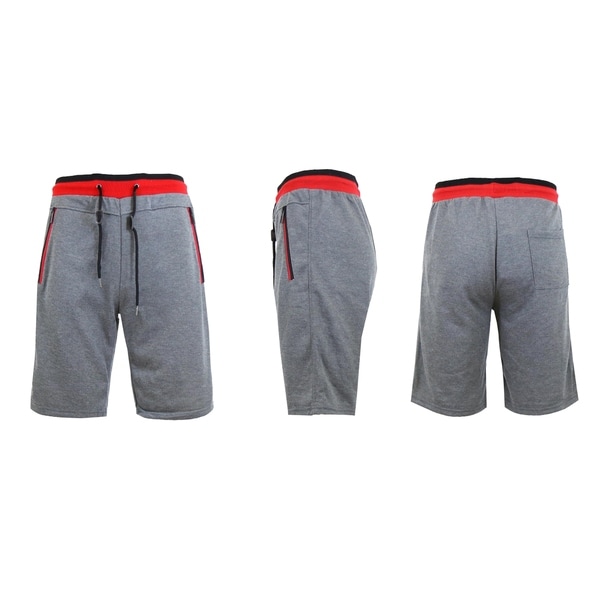 mens sweat shorts with zip pockets