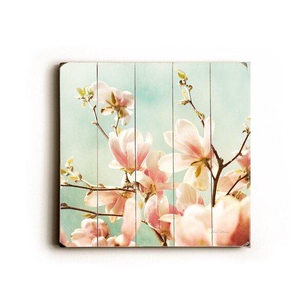 Magnolia Sky - Planked Wood Wall Decor by Eva Ricci