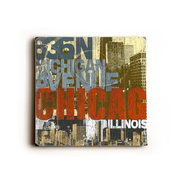 Michigan Ave - Planked Wood Wall Decor by Cory Steffen