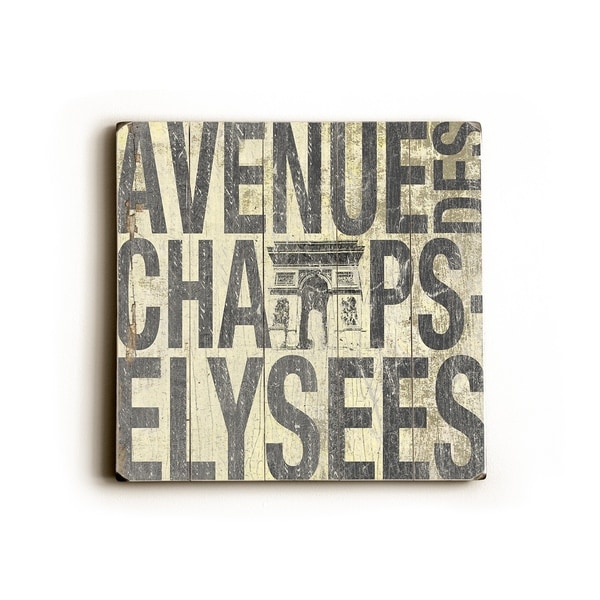 Avenue Elysees - Planked Wood Wall Decor by Cory Steffen