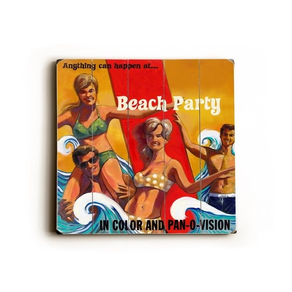 Beach Party - Planked Wood Wall Decor by Wade Koniakowsky