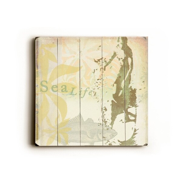 Sea Life - Planked Wood Wall Decor by Wade Koniakowsky