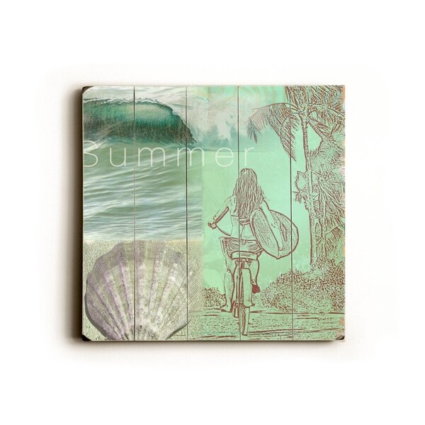 Summer - Planked Wood Wall Decor by Wade Koniakowsky