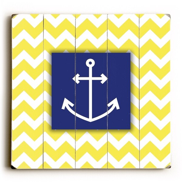 Anchor - Planked Wood Wall Decor by Misty Diller
