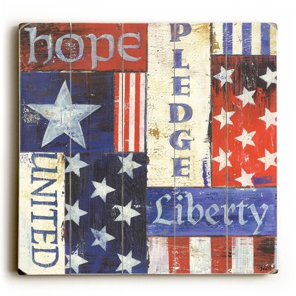 USA Pride - Planked Wood Wall Decor by Debbie DeWitt