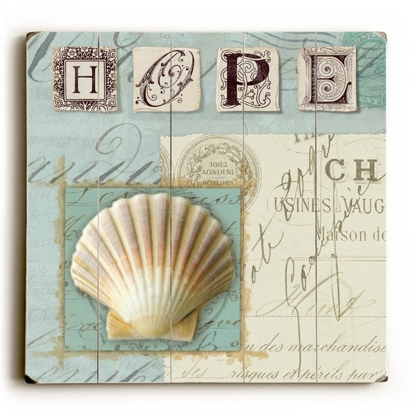 Beach Journal IV - Planked Wood Wall Decor by WildApple