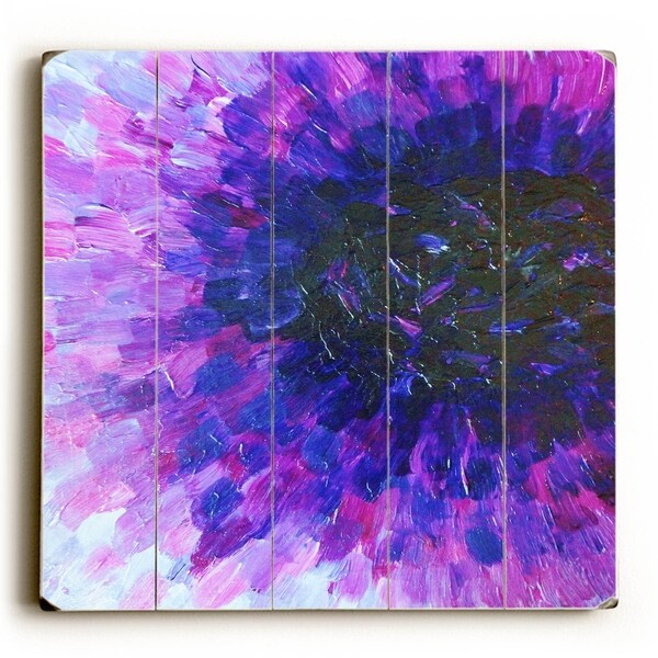 The Dahlia - Purple Planked Wood Wall Decor by Julia DiSano