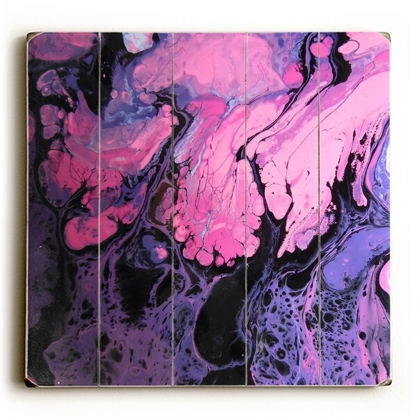 Abstract Tundra - Pink Planked Wood Wall Decor by Carol Schiff