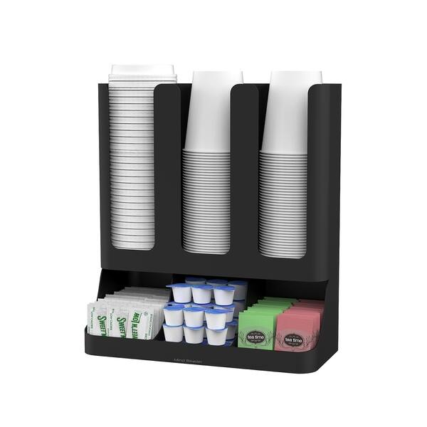 Mind Reader Black Coffee Condiment Organizer and 50 Capacity K-Cup