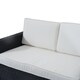 Outsunny 4 Piece Outdoor Rattan Wicker Sofa Sectional Patio Furniture Set - Thumbnail 2