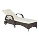 Outsunny Outdoor Rattan Wicker Poolside Chaise Lounge Chair with Adjustable Backrest - Mixed Brown - Thumbnail 4