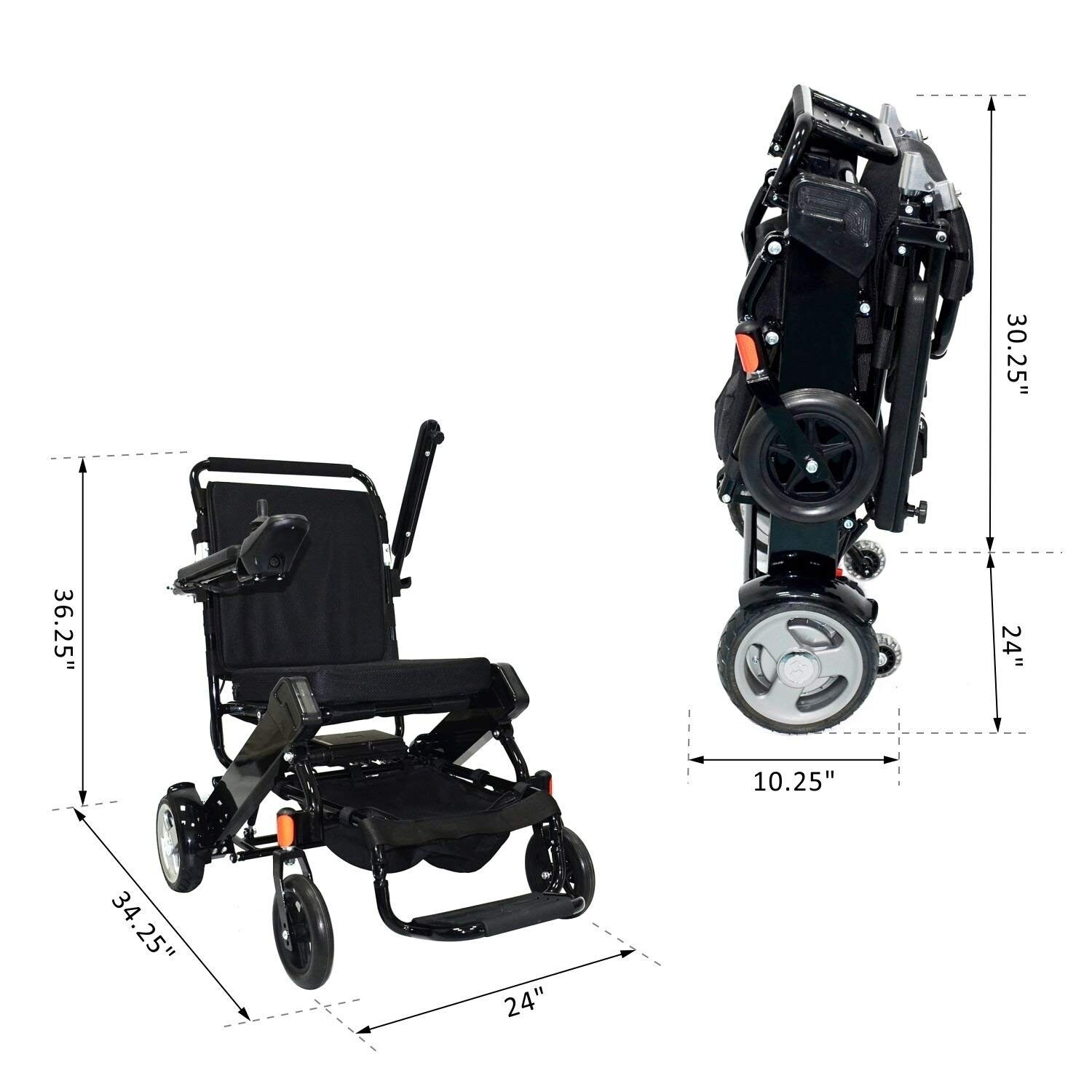 collapsible electric wheelchair