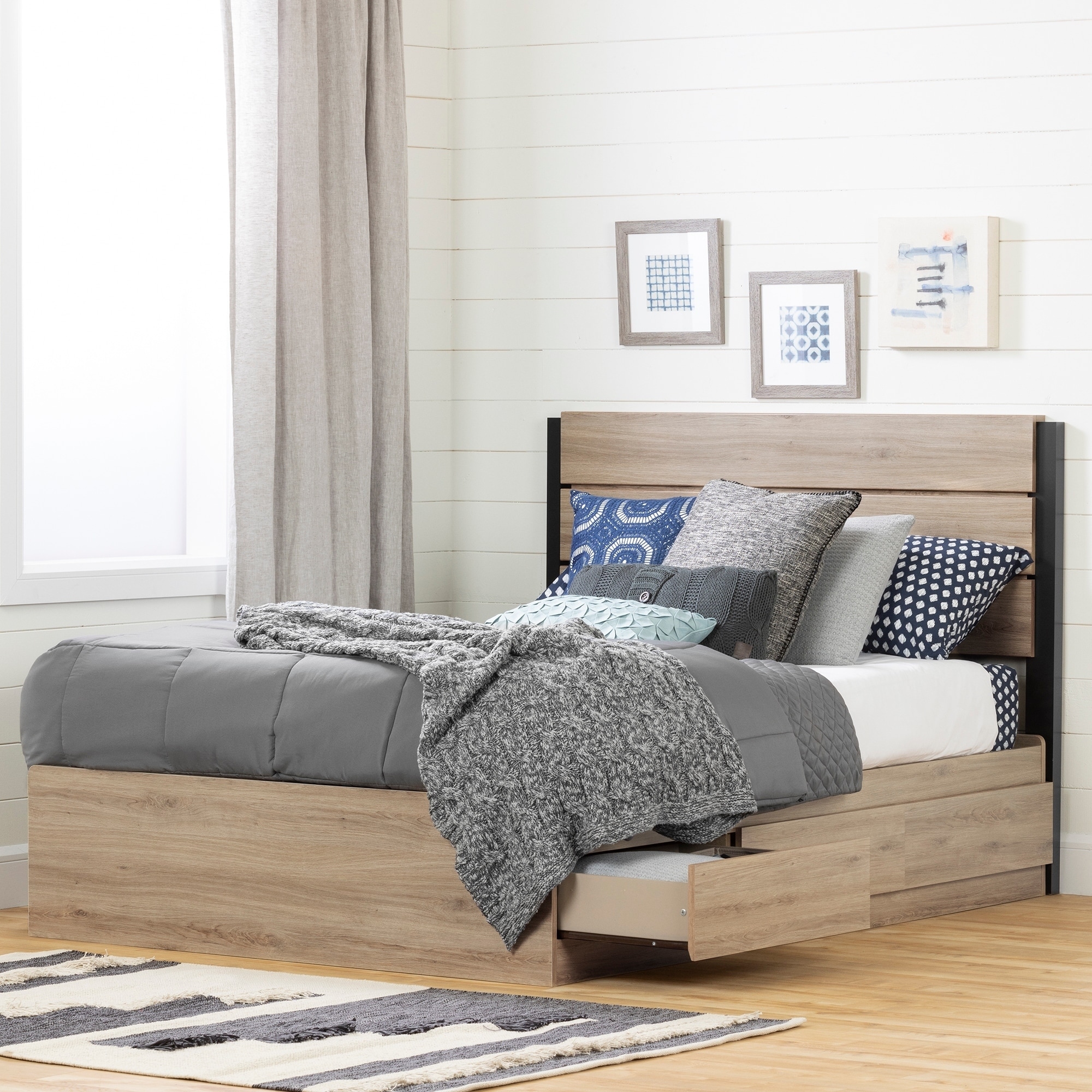 South Shore Fakto Bed Set Bed And Headboard Size Full