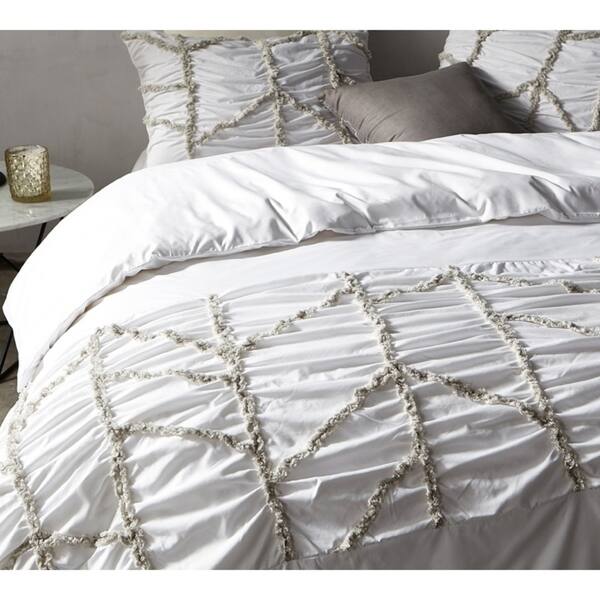 Shop Byb Alexandra Textured Oversized Duvet Cover White Free