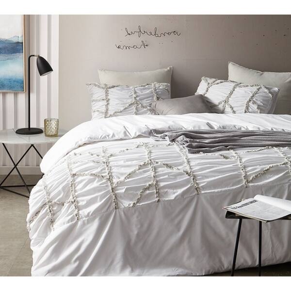 Shop Byb Alexandra Textured Oversized Duvet Cover White Free