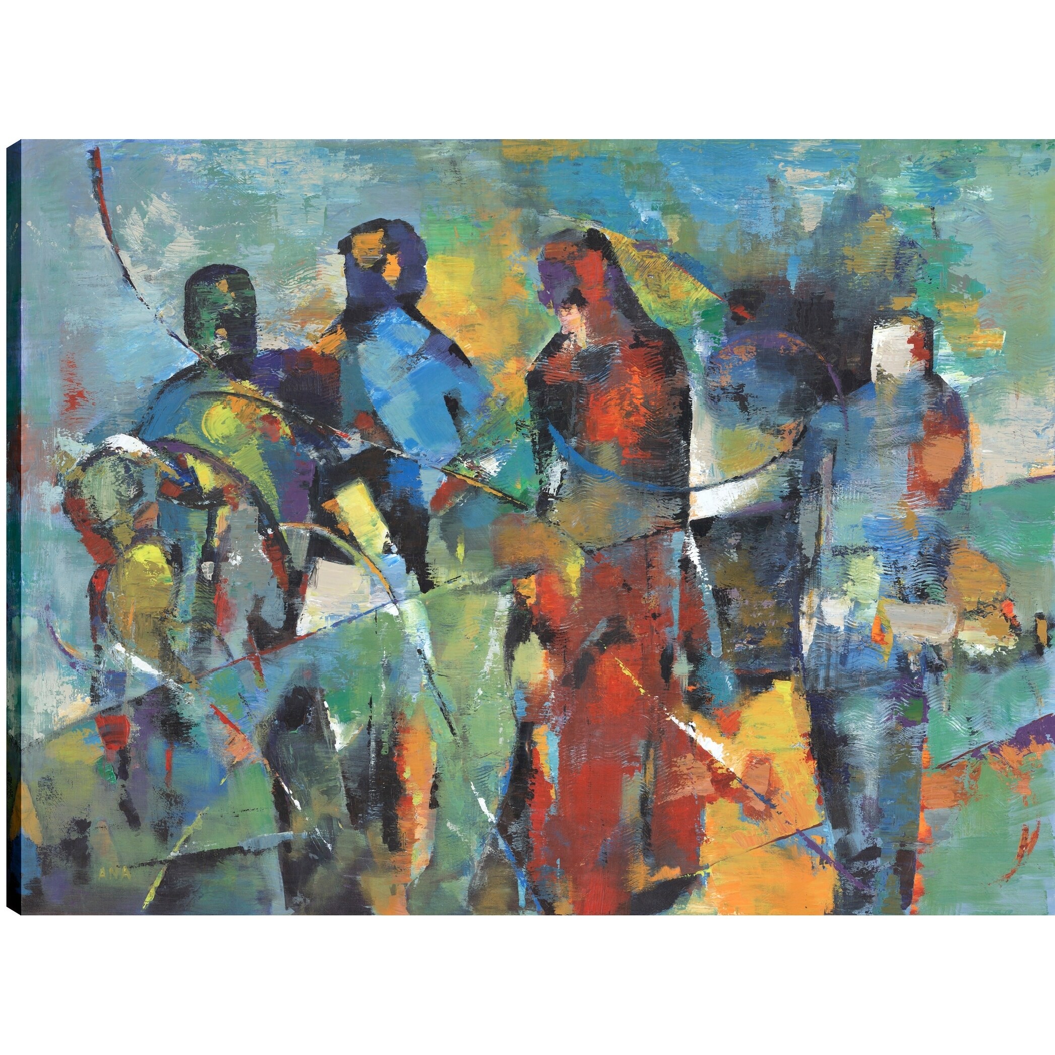 Shop Group Of People Figurative Art Fresh Printed Canvas Wall