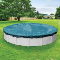 Pool Mate Special Deluxe 5-Year 12 ft. x 24 ft. Oval Blue/Silver