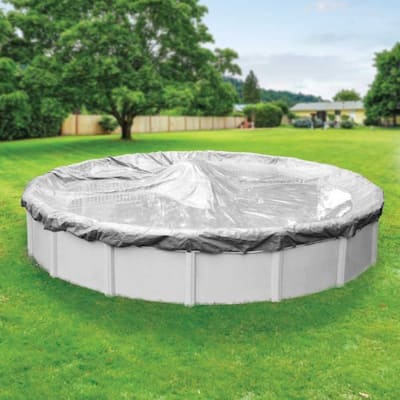 Pool Mate Platinum Silver Winter Cover for Round Above-Ground Swimming Pools
