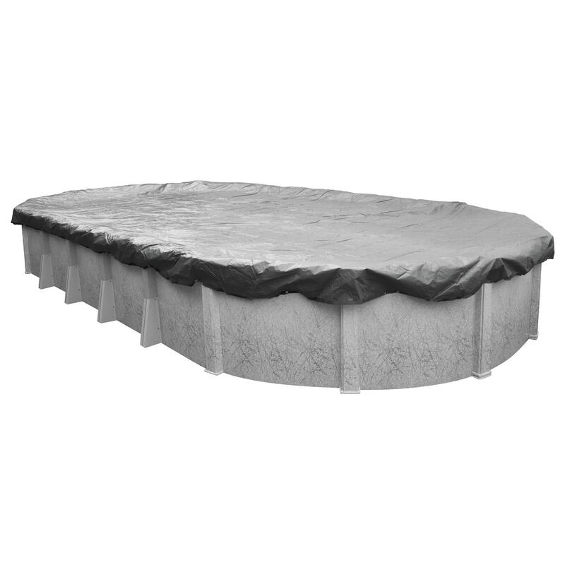 Pool Mate Platinum Silver Winter Cover for Oval Above-Ground Swimming Pools