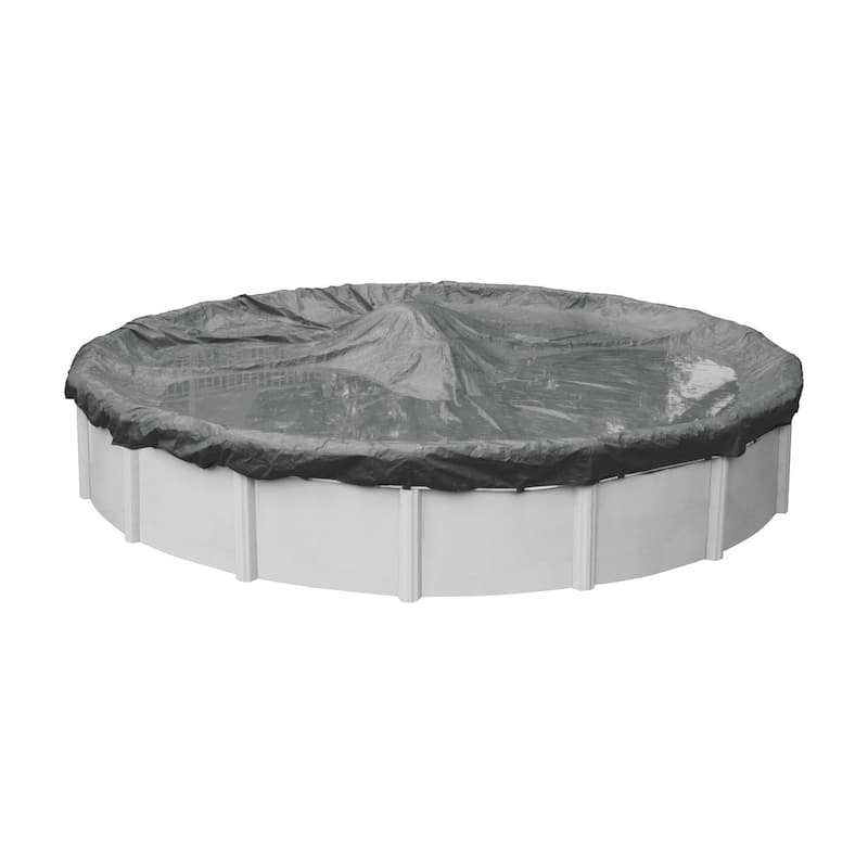 Pool Mate 20-Year Professional-Grade Charcoal Winter Cover for Round Above-Ground Swimming Pools