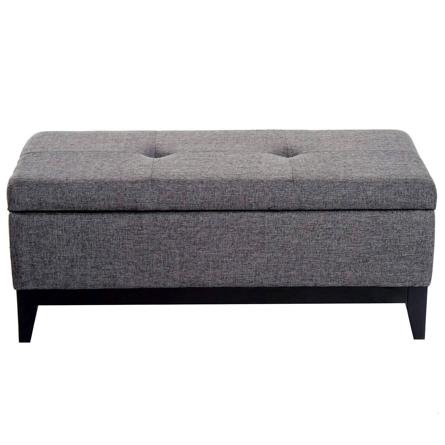 grey ottoman with tray