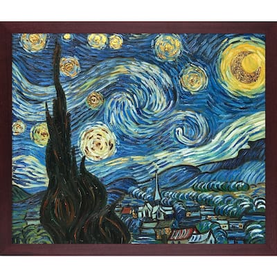 La Pastiche Vincent Van Gogh 'Starry Night' (Luxury Line) Hand Painted Oil Reproduction