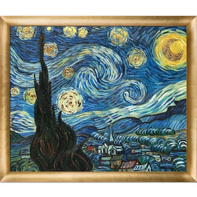 La Pastiche Vincent Van Gogh 'Starry Night' (Luxury Line) Hand Painted Oil Reproduction