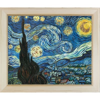 La Pastiche Vincent Van Gogh 'Starry Night' (Luxury Line) Hand Painted Oil Reproduction