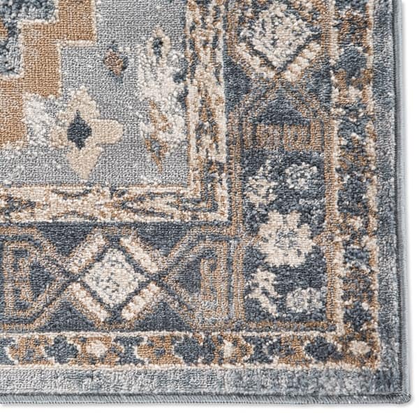 Gallant Geometric Blue Beige Area Rug 5 X 8 Overstock 22466110