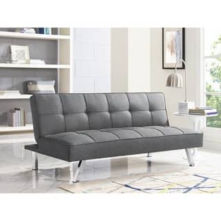 Top Rated Serta Sofas Couches Online At Our Serta Charlie Tufted Grey Upholstered Convertible Sofa