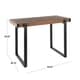 preview thumbnail 6 of 5, Odessa Industrial Counter Height Dining Table in Metal and Wood by LumiSource - Black/brown