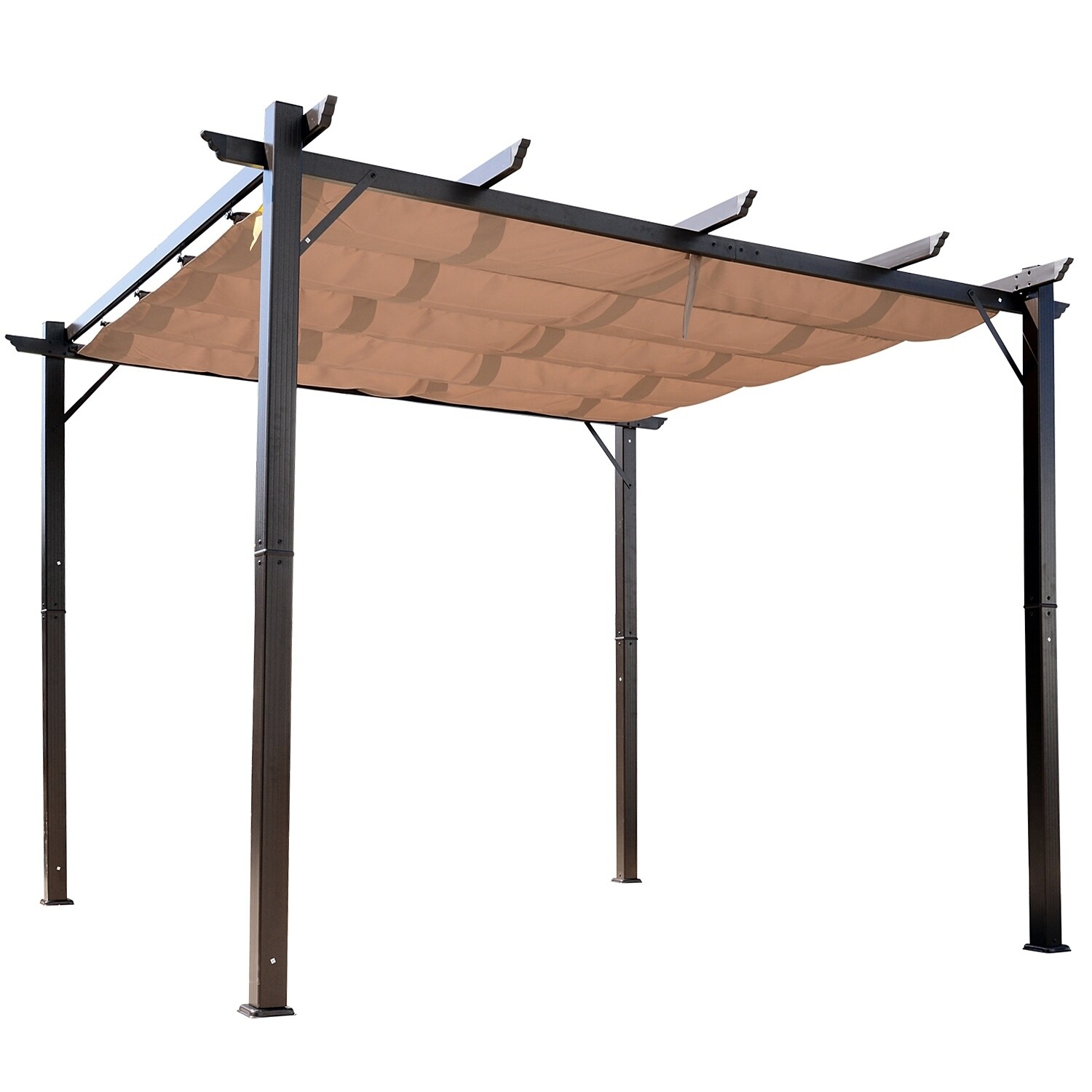 Shop Outsunny 10 X 10 Steel Outdoor Pergola Gazebo Backyard