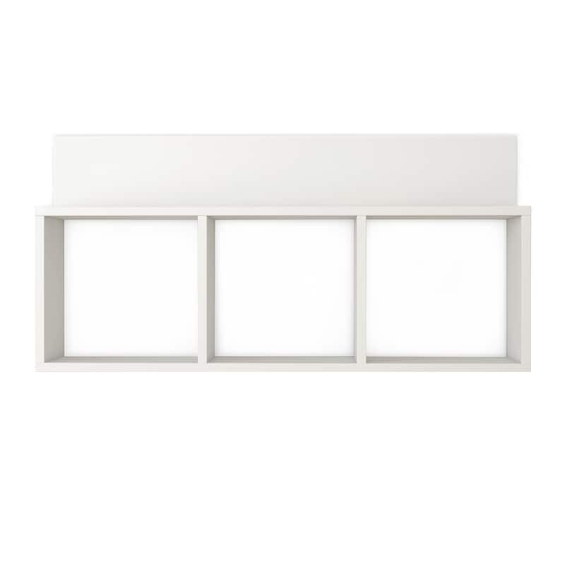 Triple Cubed Floating Cubbie Shelf - White