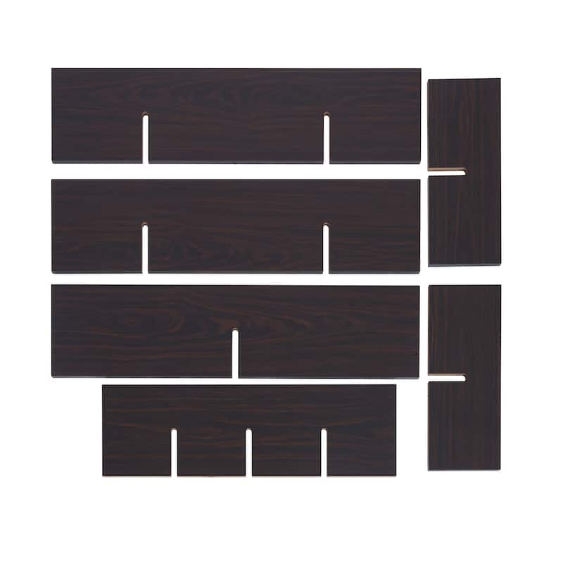 3-Tier Wall Mount Floating Ladder Shelf with Criss Cross Design- WalnUt