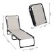 Outsunny 3-Position Portable Reclining Beach Chaise Lounge Folding Chair Outdoor Patio - Cream White - Thumbnail 6