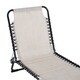 Outsunny 3-Position Portable Reclining Beach Chaise Lounge Folding Chair Outdoor Patio - Cream White - Thumbnail 8