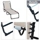 Outsunny 3-Position Portable Reclining Beach Chaise Lounge Folding Chair Outdoor Patio - Cream White - Thumbnail 4