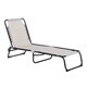 Outsunny 3-Position Portable Reclining Beach Chaise Lounge Folding Chair Outdoor Patio - Cream White - Thumbnail 0