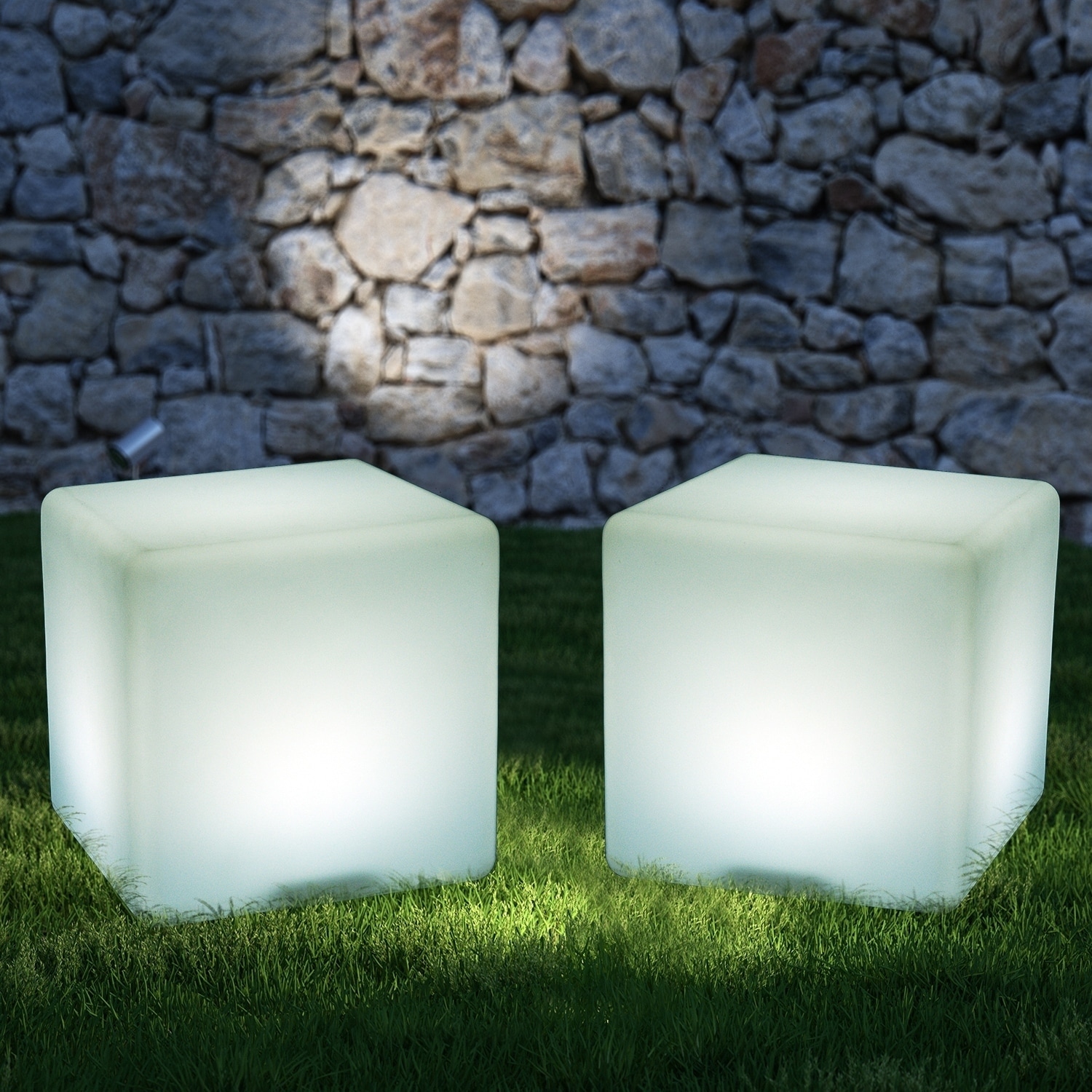 16-Inch LED Light Cube Decorative Glow Furniture Waterproof Rechargeable Adjustable RGB Color Changing Stool with Remote Control for Party Mood Lamp Night Romantic Indoor Outdoor Decorative Lighting