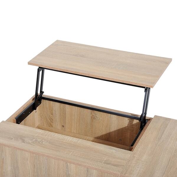 Shop Homcom 43 Modern Lift Top Coffee Table Desk With Hidden