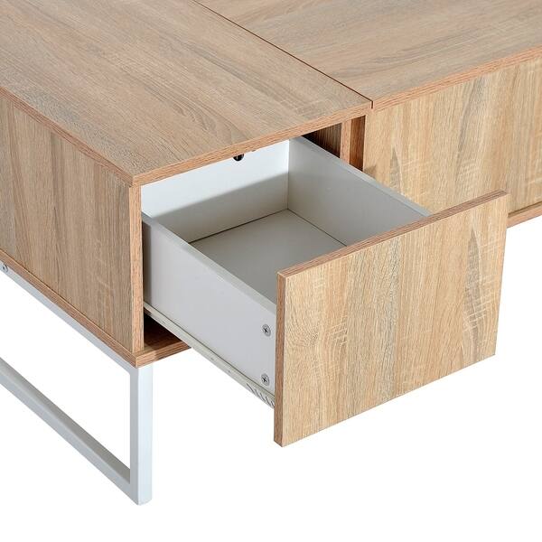 Shop Homcom 43 Modern Lift Top Coffee Table Desk With Hidden