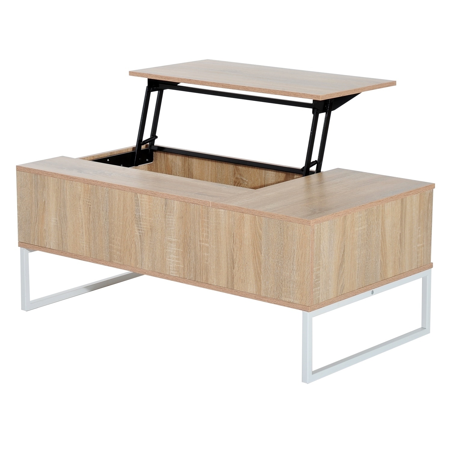 Shop Homcom 43 Modern Lift Top Coffee Table Desk With Hidden