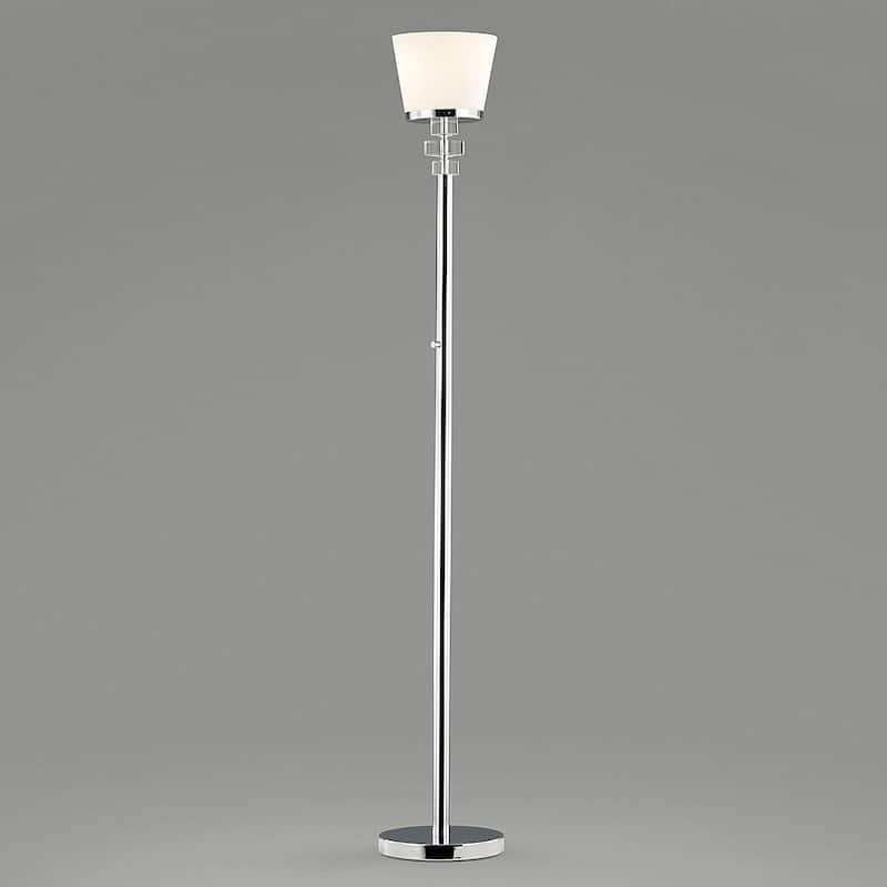 71 inch Crystal Rounds Dimmer LED Torchiere Floor Lamp