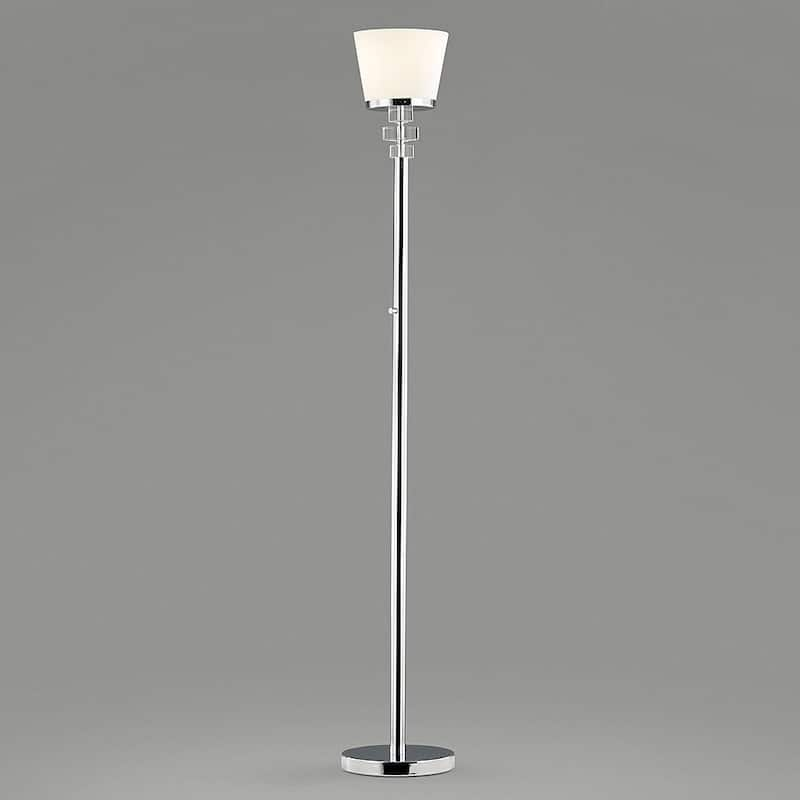 71 Inch Crystal Rounds Dimmer Led Torchiere Floor Lamp - On Sale - Bed 